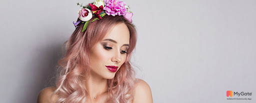Dusty roseBlonde Hair Color for Indian Skin Tones