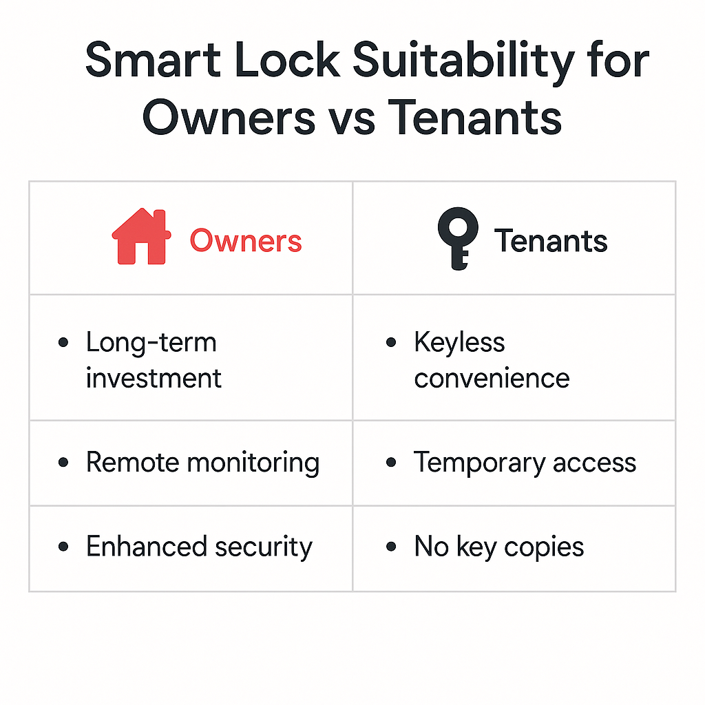 Smart Lock Suitability for Owners vs Tenants