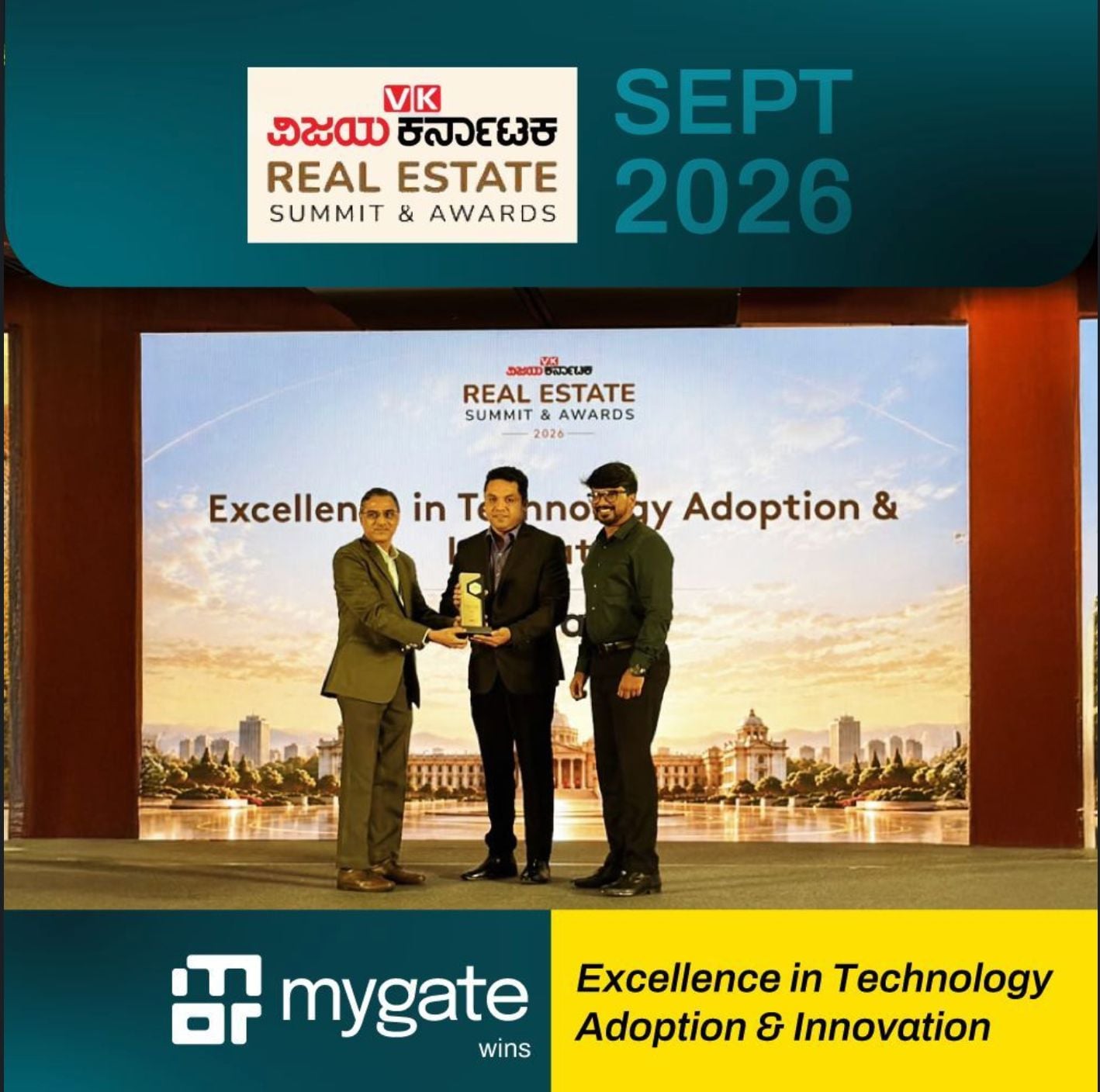 Mygate wins Excellence in Technology & Innovation Award, VK Real Estate Summit 2026